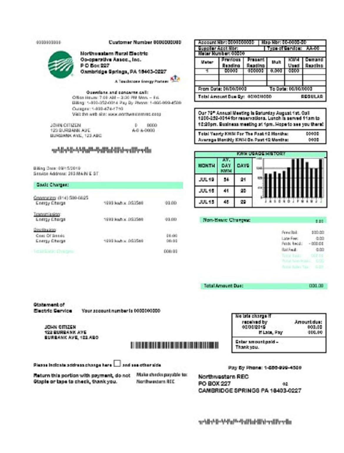 Northwestern Rural utility Bill - FreeUtilityBills.net