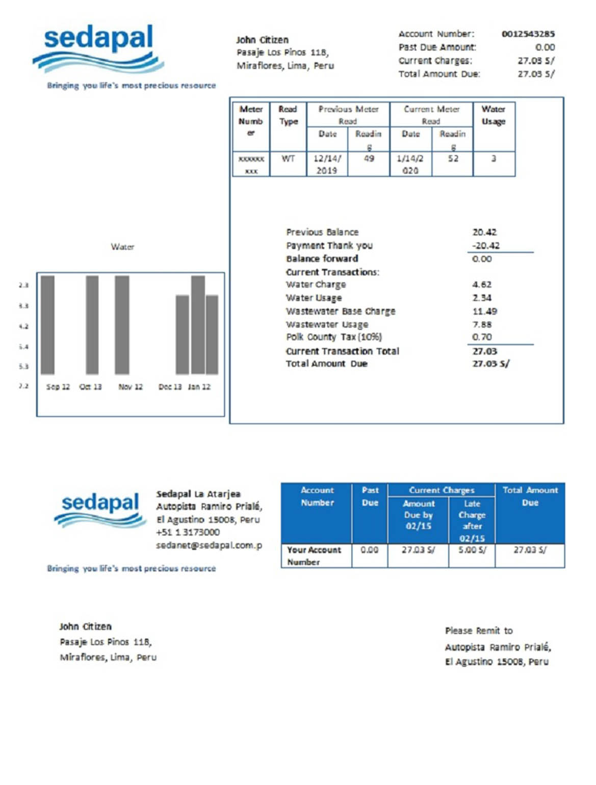 Bank of America Statement - FreeUtilityBills.net