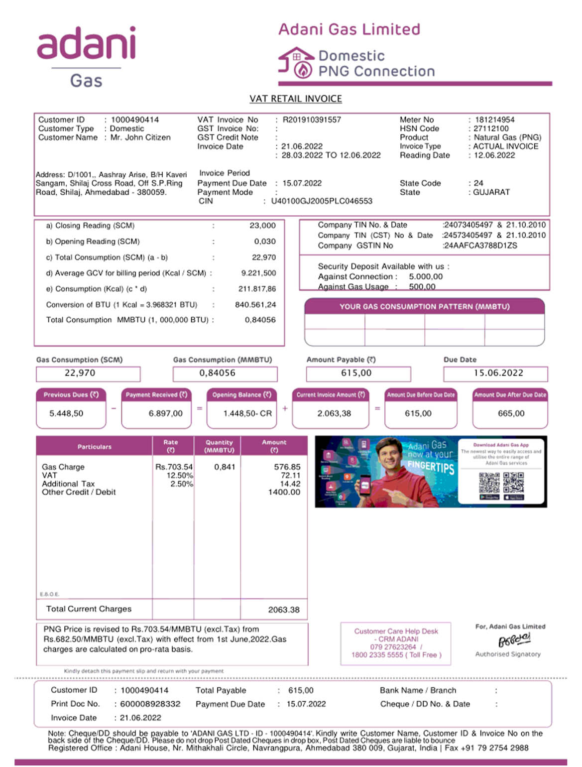 India Adani utility bill 