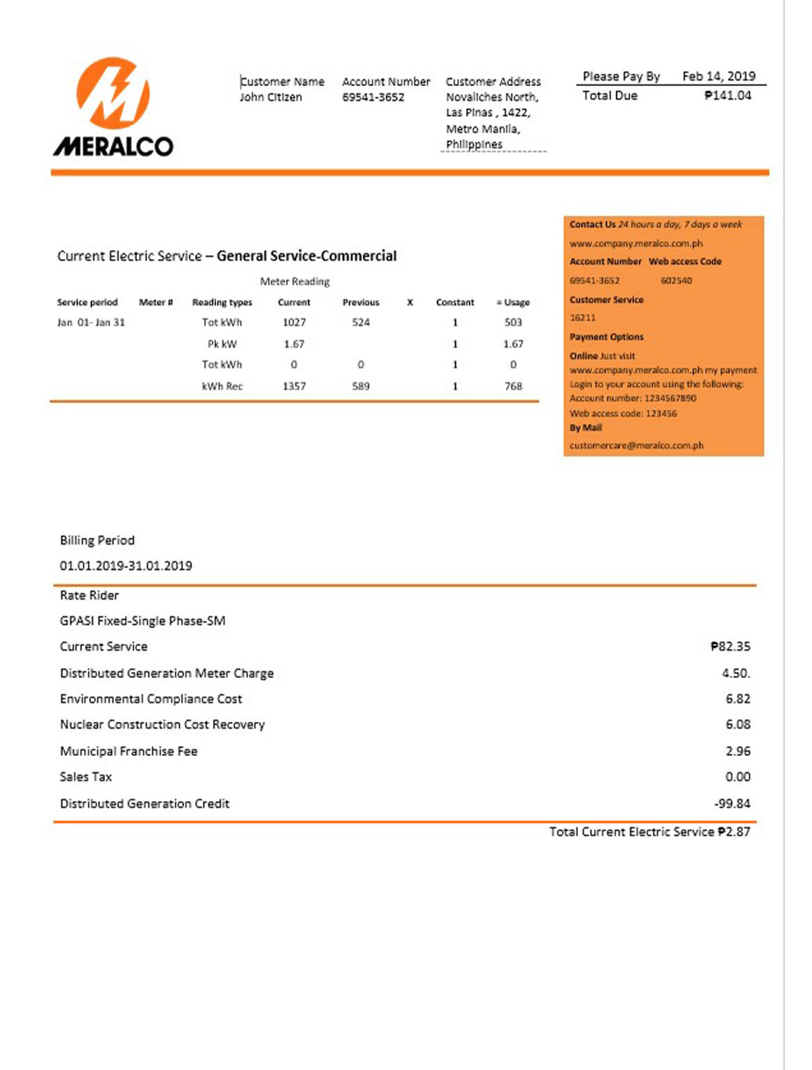 Minol USA business utility bill